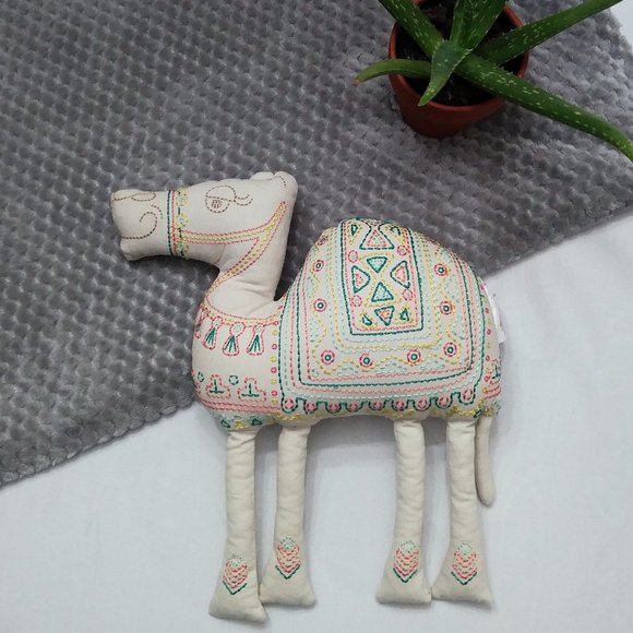 Pillowfort Other - PILLOWFORT | Embroidered Camel Boho Throw Pillow